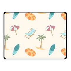 Cool Summer Pattern - Beach Time!   Fleece Blanket (small) by ConteMonfrey