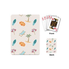 Cool Summer Pattern - Beach Time!   Playing Cards Single Design (mini) by ConteMonfrey