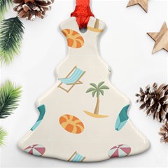 Cool Summer Pattern - Beach Time!   Ornament (christmas Tree)  by ConteMonfrey