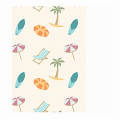 Cool Summer Pattern - Beach Time!   Large Garden Flag (two Sides) by ConteMonfrey