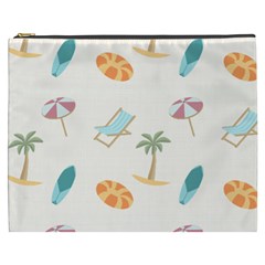 Cool Summer Pattern - Beach Time!   Cosmetic Bag (xxxl) by ConteMonfrey