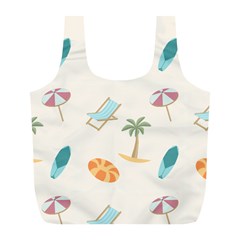 Cool Summer Pattern - Beach Time!   Full Print Recycle Bag (l) by ConteMonfrey