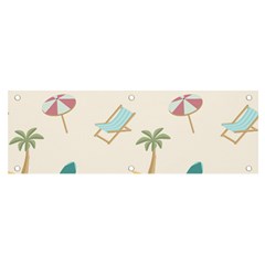 Cool Summer Pattern - Beach Time!   Banner And Sign 6  X 2  by ConteMonfrey