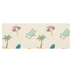 Cool Summer Pattern - Beach Time!   Banner And Sign 8  X 3 