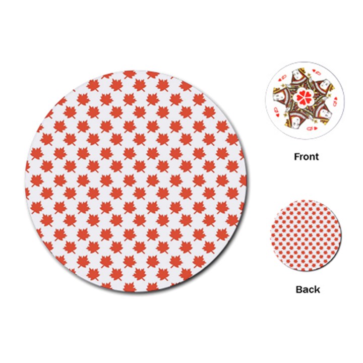 Maple Leaf   Playing Cards Single Design (Round)