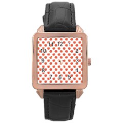 Maple Leaf   Rose Gold Leather Watch  by ConteMonfrey