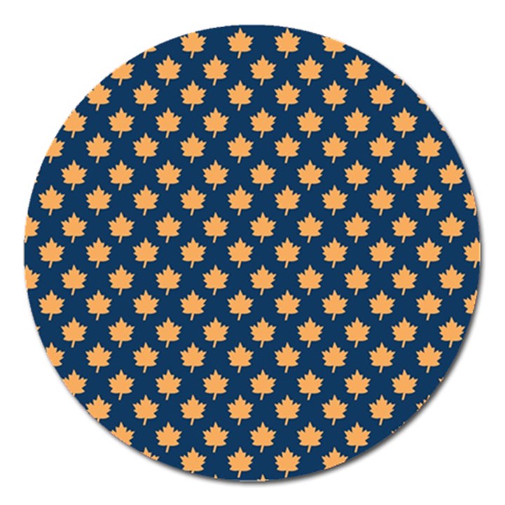 Oh Canada - Maple leaves Magnet 5  (Round)