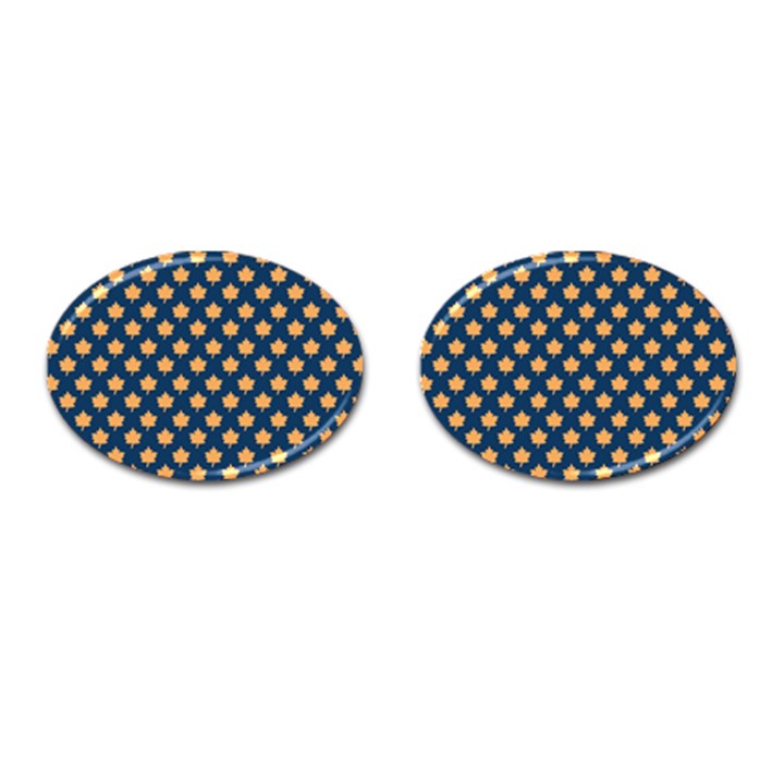 Oh Canada - Maple leaves Cufflinks (Oval)