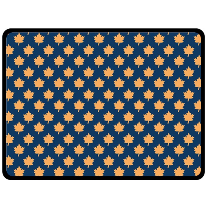 Oh Canada - Maple leaves Fleece Blanket (Large) 