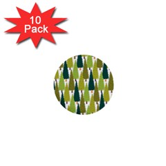 Pine Trees   1  Mini Buttons (10 Pack)  by ConteMonfrey