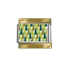 Pine Trees   Gold Trim Italian Charm (9mm) by ConteMonfrey