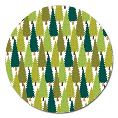 Pine Trees   Magnet 5  (round) by ConteMonfrey