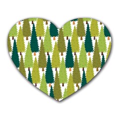 Pine Trees   Heart Mousepad by ConteMonfrey