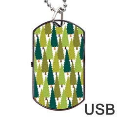 Pine Trees   Dog Tag Usb Flash (one Side) by ConteMonfrey