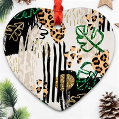 Modern Jungle Ornament (heart) by ConteMonfrey