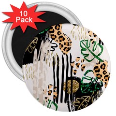 Modern Jungle 3  Magnets (10 Pack)  by ConteMonfrey