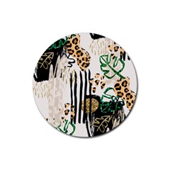 Modern Jungle Rubber Coaster (round) by ConteMonfrey