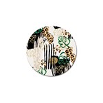 Modern Jungle Golf Ball Marker Front