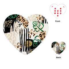 Modern Jungle Playing Cards Single Design (heart) by ConteMonfrey