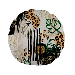 Modern Jungle Standard 15  Premium Round Cushions by ConteMonfrey