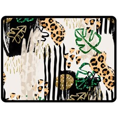 Modern Jungle Double Sided Fleece Blanket (large)  by ConteMonfrey