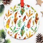 Watercolor Nature Glimpse  Round Ornament (Two Sides) Front