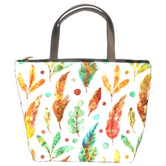 Watercolor Nature Glimpse  Bucket Bag by ConteMonfrey