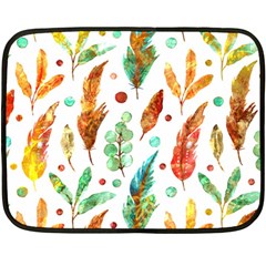 Watercolor Nature Glimpse  Double Sided Fleece Blanket (mini)  by ConteMonfrey