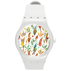 Watercolor Nature Glimpse  Round Plastic Sport Watch (m) by ConteMonfrey