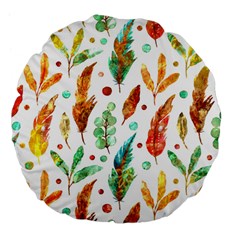 Watercolor Nature Glimpse  Large 18  Premium Flano Round Cushions by ConteMonfrey