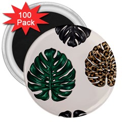 Colorful Monstera  3  Magnets (100 Pack) by ConteMonfrey