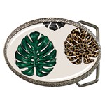 Colorful Monstera  Belt Buckles Front