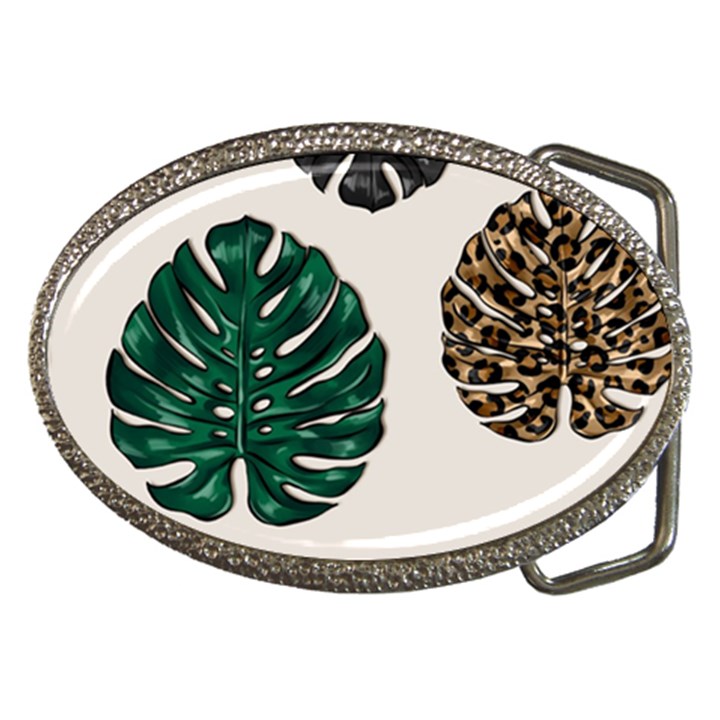 Colorful Monstera  Belt Buckles