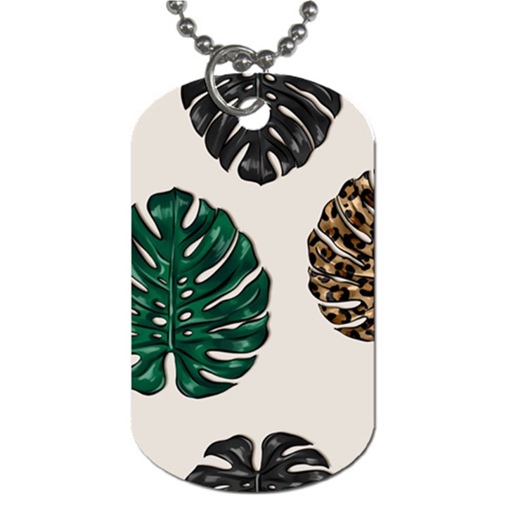 Colorful Monstera  Dog Tag (One Side)