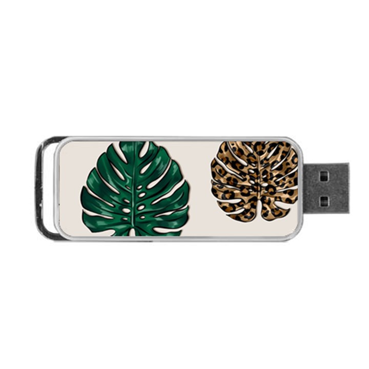 Colorful Monstera  Portable USB Flash (Two Sides)