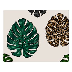 Colorful Monstera  Double Sided Flano Blanket (large)  by ConteMonfrey