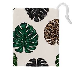 Colorful Monstera  Drawstring Pouch (4xl) by ConteMonfrey