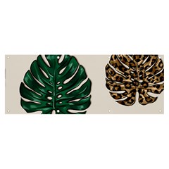 Colorful Monstera  Banner And Sign 8  X 3 