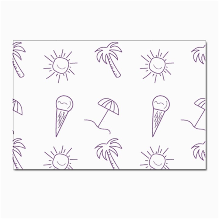 Doodles - Beach Time! Postcard 4 x 6  (Pkg of 10)