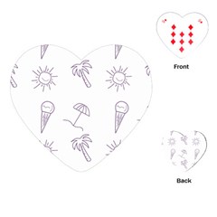 Doodles - Beach Time! Playing Cards Single Design (heart) by ConteMonfrey