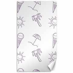 Doodles - Beach Time! Canvas 40  X 72  by ConteMonfrey