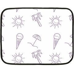 Doodles - Beach Time! Double Sided Fleece Blanket (mini)  by ConteMonfrey