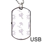 Doodles - Beach Time! Dog Tag USB Flash (One Side) Front