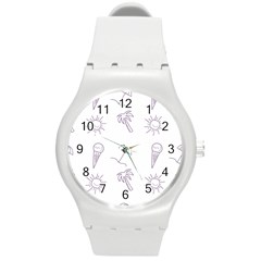 Doodles - Beach Time! Round Plastic Sport Watch (m) by ConteMonfrey