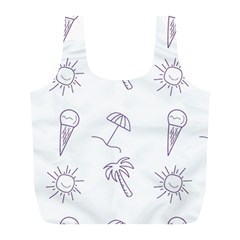 Doodles - Beach Time! Full Print Recycle Bag (l) by ConteMonfrey