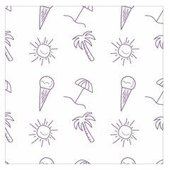 Doodles - Beach Time! Square Satin Scarf (36  X 36 ) by ConteMonfrey