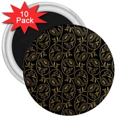 Classy Golden Leaves   3  Magnets (10 Pack)  by ConteMonfrey