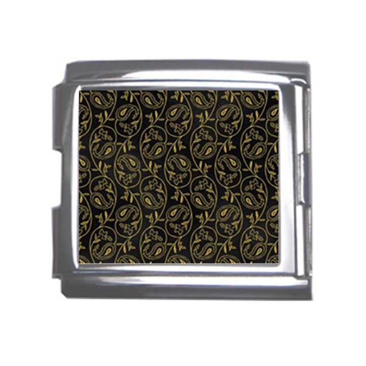 Classy Golden Leaves   Mega Link Italian Charm (18mm)