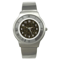 Classy Golden Leaves   Stainless Steel Watch by ConteMonfrey