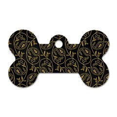 Classy Golden Leaves   Dog Tag Bone (one Side) by ConteMonfrey